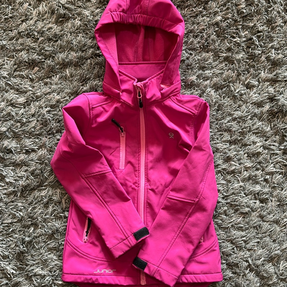 Girls fleece lined waterproof jacket